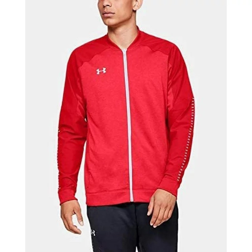 Under Armour Knit Warm Up Full Zip Track Jacket Red men’s size XL